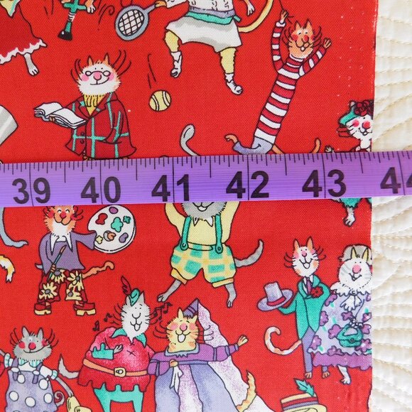 OOP this n that kats Alexander Henry Fabrics kawaii Where’s Waldo cat parade 1yd - Picture 8 of 16
